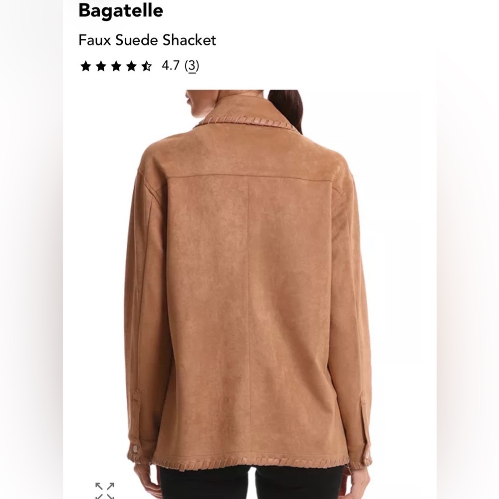 Bagatelle Women's Brown Suede Utility Jacket - Picture 9 of 10